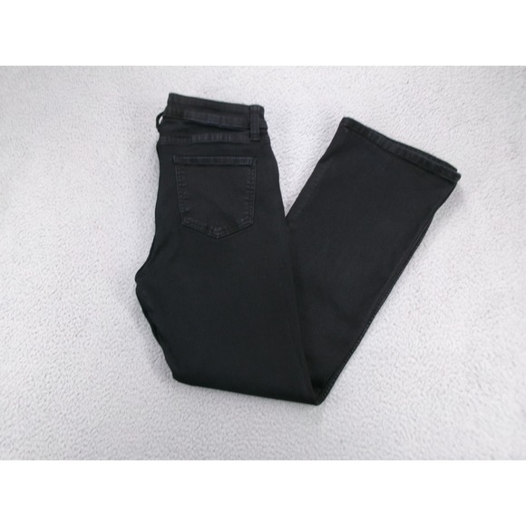 KUT Jeans Size 10P Petite NATALIE Boot Cut High Rise Black Stretch Denim - Picture 1 of 16